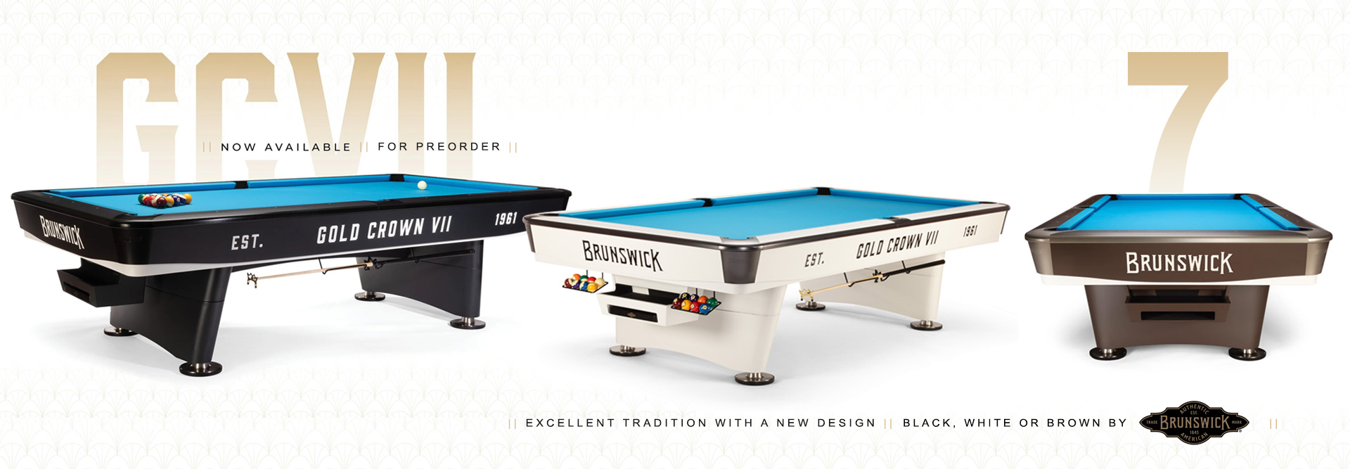 Banner Brunswick Gold Crown VII 7 pool table 2