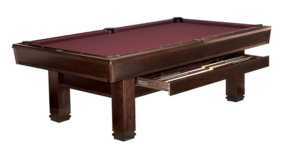 Billiard Table Pool Brunswick Bridgeport Espresso 8ft With Drawer