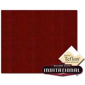 Championship Pool Felt 4066 Invitational Teflon 21oz Burgundy 62