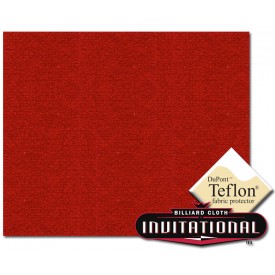 Championship Pool Felt 4066 Invitational Teflon 21oz Red 35