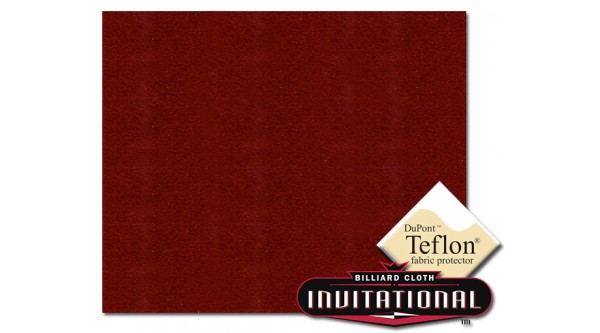 Championship Pool Felt 4066 Invitational Teflon 21oz Burgundy 62