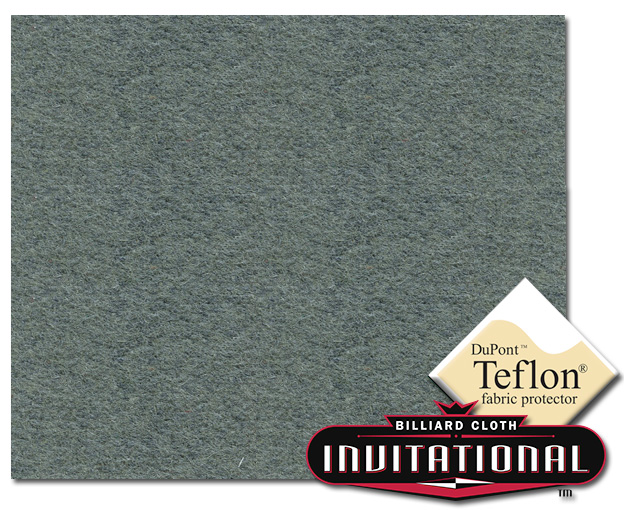 Championship Invitational Teflon Woolen Billiard Pool Table Cloth Steel Grey 8' 