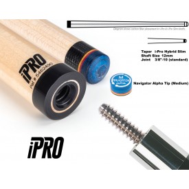 McDermott i-Pro SLIM Cue Shaft 3/8"x10 Joint, 12mm