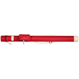 Cue hard case, red 1/1 round with shoulder strap