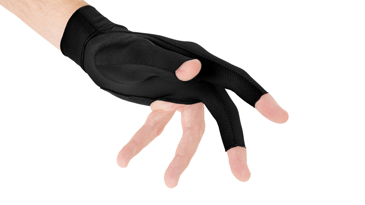 Billiard Glove 3 Finger Snooker Handschuh Schwarz Billardhandschuh