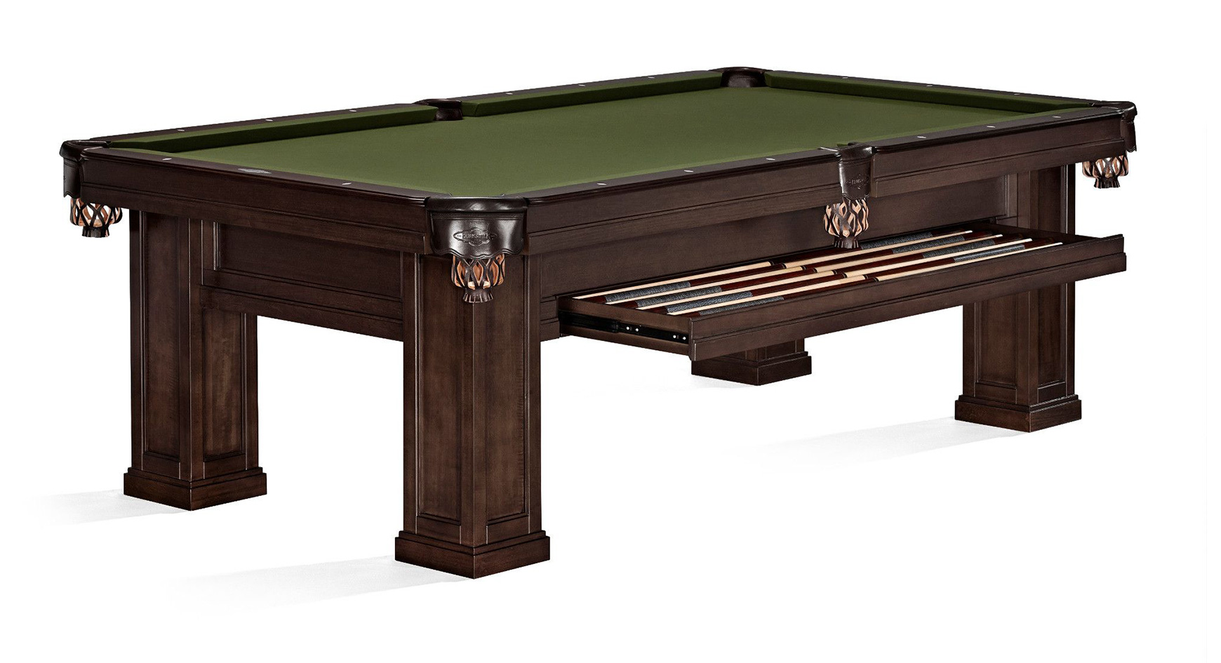 Brunswick Oakland Pool Table Espresso 8ft With Drawers For Sale At
