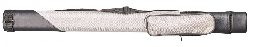 Queueköcher "Oval" Grau/schwarz 1/1 mit Schultergurt und Tasche