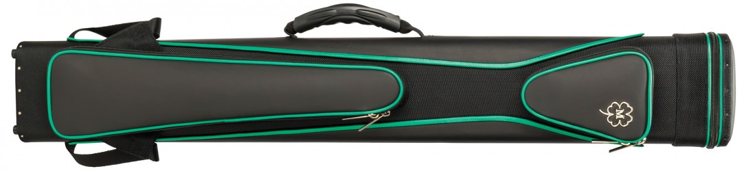 Hard cue case McDermott sport, black/green, 3x5 backpack-style shoulder straps