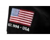 Poloshirt Schwarz mit USA-Flaggen und Predator Logo Gelb SM - XXL