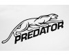Kapuzenjacke mit Reißverschluss Weiß mit gestickten Predator Logo schwarz  M - XL