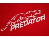 Kapuzenjacke mit Reißverschluss Rot mit gestickten Predator Logo Weiß  M - XL