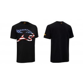 Predator USA Flag Cat Head T-Shirt Black S-XXL  