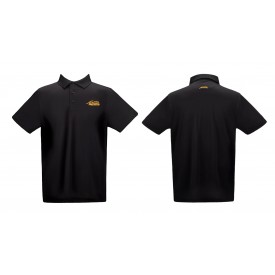 Poloshirt schnelltrocknend Schwarz mit gelbem Predator Logo SM - XXL