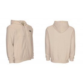 Predator Ivory Zip-Up Hoodie with Black Embroidered Logo Front  M-XL