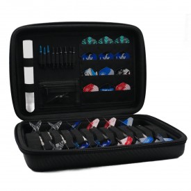 Dart Case BULL'S ORBIS 3XL for 12 Darts and Accessories – Carbon Grey