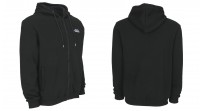 Kapuzenjacke mit Reißverschluss Schwarz mit gestickten Predator Logo weiss M - XL