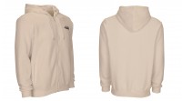 Kapuzenjacke mit Reißverschluss Beige mit gestickten Predator Logo schwarz  M - XL