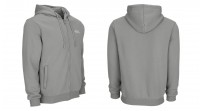 Kapuzenjacke mit Reißverschluss Grau mit gestickten Predator Logo Weiß  M - XL