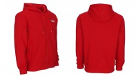 Kapuzenjacke mit Reißverschluss Rot mit gestickten Predator Logo Weiß  M - XL
