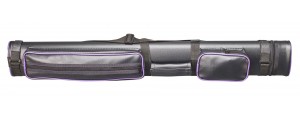 Cue Case Oval 2/2 black/purple with Shoulder Strap