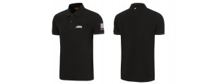 Poloshirt Schwarz mit USA-Flagge und Predator Logo SM - XXL