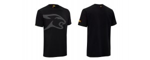 T-Shirt Schwarz mit  Predator Raubkatze Kopf Grau SM - XXL