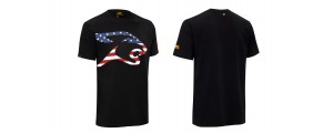 T-Shirt Schwarz Predator mit USA Raubkatze Kopf SM - XXL