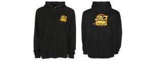 Kapuzenjacke mit Reißverschluss Schwarz Predator mit 30th Logo Gelb  M - XL