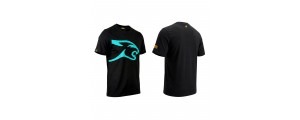 Predator Black T-Shirt Teal Cat Head XS-XXL  