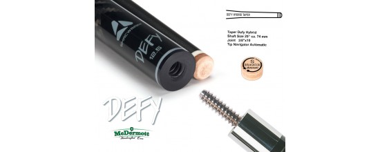 McDermott DEFY Cue Shaft 3/8"x10 Joint, 12,5mm, grey ring