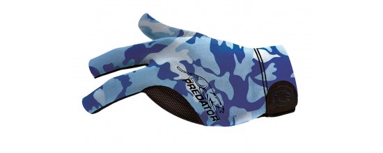 Glove Predator Second-Skin, Blue/Teal Camo, XXS-XXL, left hand