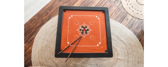 Carrom-Spielbrett, Cherry Ebony, handgefertigt