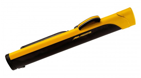 Predator Sport Black/Yellow Pool Cue Case, 2 Butts x 4 Shafts