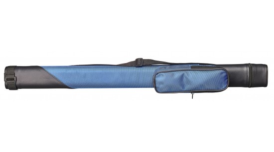  Cue hard case blue-black 1/1 oval with shoulder strap, pocket