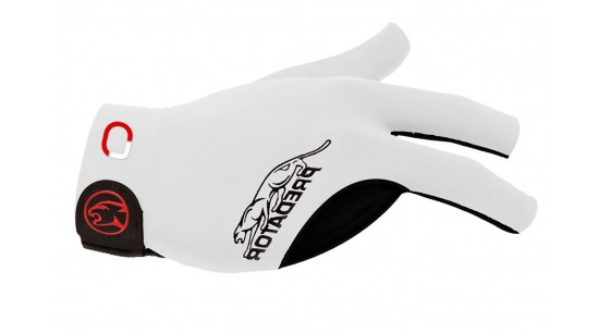 Billard-Handschuh Predator Jasmin Ouschan Second-Skin, Weiß, XXS-XXL, rechte Hand