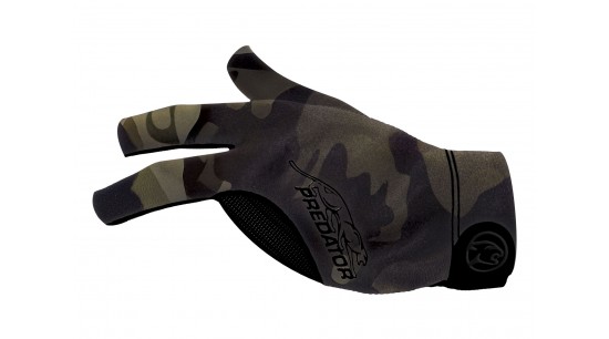 Billardhandschuh Predator Second-Skin, Grün/Schwarz Camouflage, XXS-XXL, linke Hand
