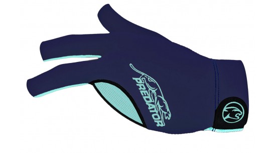 Billard Handschuh Predator Second-Skin, Dunkelblau/Türkis, XXS-XXL, linke Hand