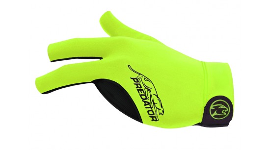 Billard Handschuh Predator Second-Skin, Neon Grün/Schwarz, XXS-XXL, linke Hand