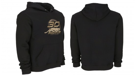 Kapuzenpullover Schwarz Predator mit 30th Gold Logo M - XL