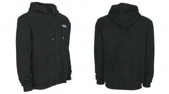 Kapuzenjacke mit Reißverschluss Schwarz mit gestickten Predator Logo weiss M - XL