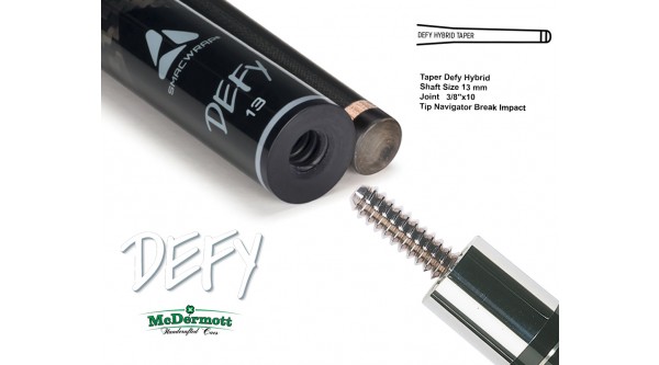 McDermott Queueoberteil DEFY BREAK 13 mm, Joint 3/8"x10 grauer Ring 29"