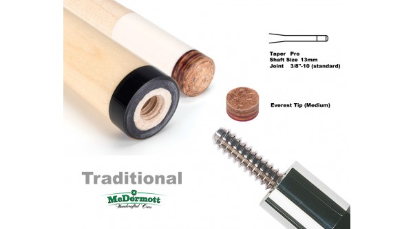 McDermott cue shaft Standard 3/8x10 joint