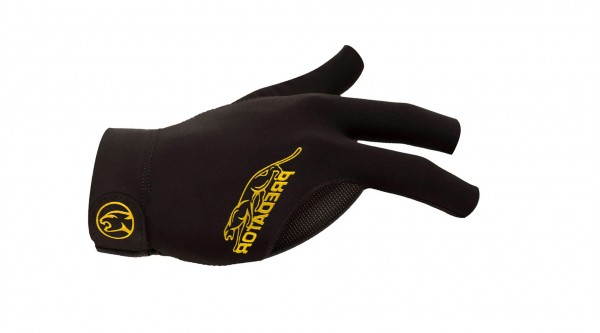 Billard Handschuh Predator Second-Skin, Schwarz/Gelb,  rechte Hand