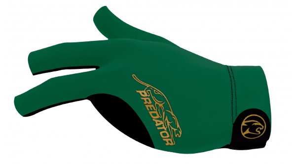 Billard Handschuh Predator Second-Skin, Grün/Gold, XXS-XXL, linke Hand