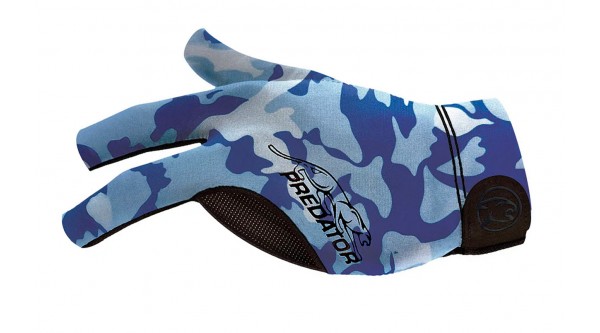 Glove Predator Second-Skin, Blue/Teal Camo, XXS-XXL, left hand