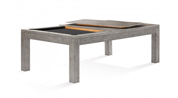 Sanibel Pool Table Dining Top Brunswick, Rustic Grey