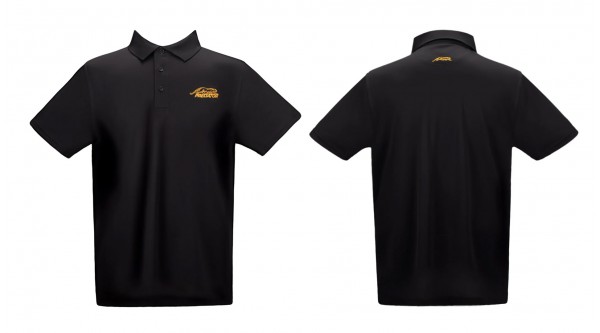 Poloshirt schnelltrocknend Schwarz mit gelbem Predator Logo SM - XXL