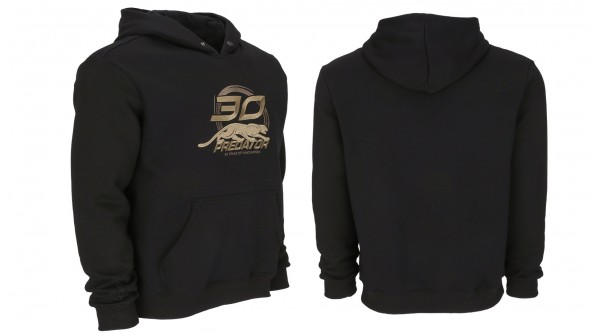 Kapuzenpullover Schwarz Predator mit 30th Gold Logo M - XL