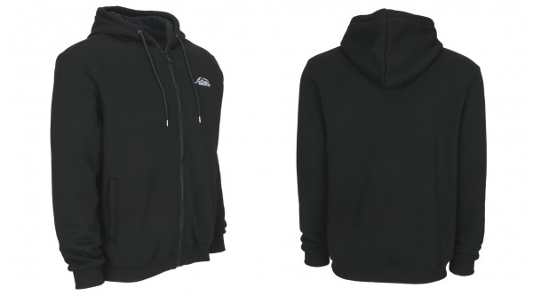 Kapuzenjacke mit Reißverschluss Schwarz mit gestickten Predator Logo Gelb M - XL