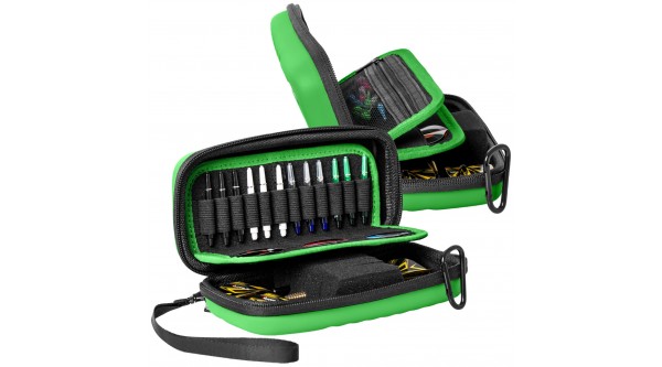 Dart Case BULL'S ORBIS S for 3 Darts and Accessories – Green